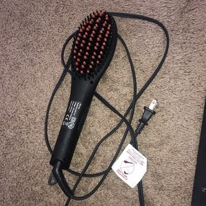 Hair straightening brush